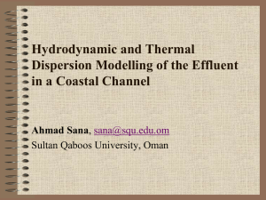 Hydrodynamic and Thermal Dispersion Modelling of the Effluent in a Coastal Channel