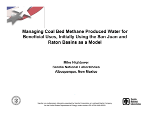 Managing Coal Bed Methane Produced Water for