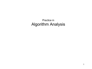 Algorithm Analysis Practice in 1