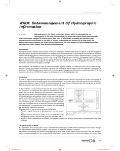 WADI: Datamanagement Of Hydrographic Information