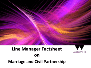 Line Manager Factsheet on Marriage and Civil Partnership