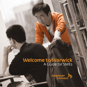 Welcome to War wick A Guide for SMEs
