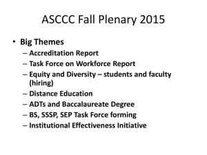 ASCCC Fall Plenary 2015 Big Themes