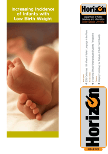 Increasing Incidence of Infants with Low Birth Weight