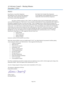 AJ Advisory Council – Meeting Minutes December 2, 2014