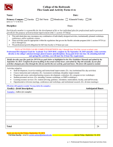 College of the Redwoods Flex Goals and Activity Form 15-16