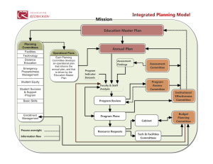 Integrated Planning Model Mission Process oversight Information flow