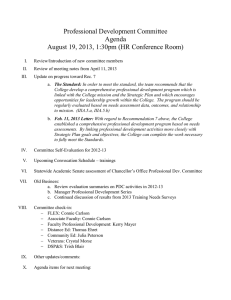 Professional Development Committee Agenda August 19, 2013, 1:30pm (HR Conference Room)