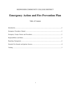 Emergency Action and Fire Prevention Plan REDWOODS COMMUNITY COLLEGE DISTRICT