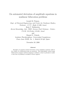 On automated derivation of amplitude equations in nonlinear bifurcation problems