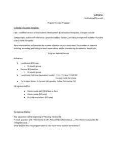 4/10/2014  Institutional Research  Program Review Proposal  Distance Education Template 