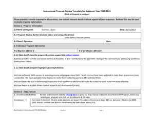 Instructional Program Review Template for Academic Year 2013‐2014 