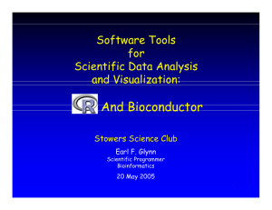 And Bioconductor Software Tools for Scientific Data Analysis