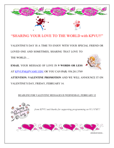 “SHARING YOUR LOVE TO THE WORLD with KPVU!!”