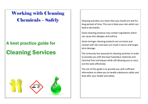 Working with Cleaning Chemicals – Safely