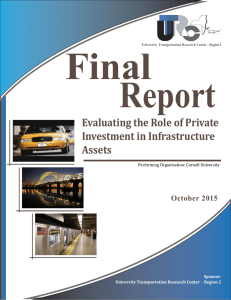 Final Report Evaluating the Role of Private Investment in Infrastructure