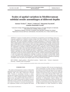 Scales of spatial variation in Mediterranean *, Marti J. Anderson Antonio Terlizzi