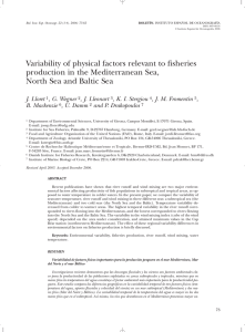 Variability of physical factors relevant to fisheries