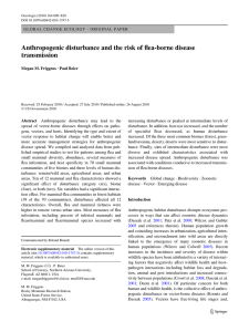 Xea-borne disease Anthropogenic disturbance and the risk of transmission