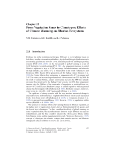 From Vegetation Zones to Climatypes: Effects Chapter 22 22.1   Introduction