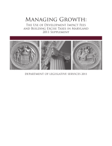 Managing Growth: The Use of Development Impact Fees 2011 Supplement
