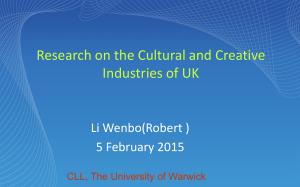 Research on the Cultural and Creative Industries of UK Li Wenbo(Robert )