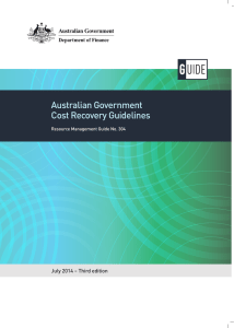 Australian Government Cost Recovery Guidelines July 2014 – Third edition