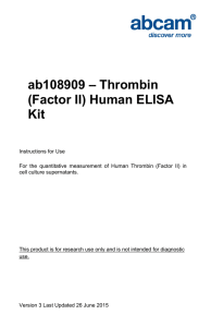 ab108909 – Thrombin (Factor II) Human ELISA Kit