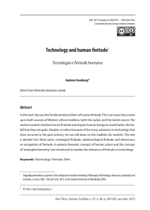 Technology and human finitude  Tecnologia e finitude humana Abstract
