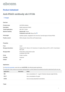 Anti-PIAS3 antibody ab119106 Product datasheet 3 Images