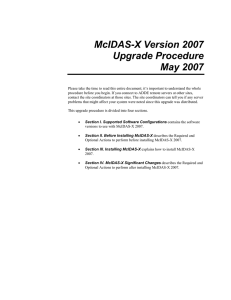 McIDAS-X Version 2007 Upgrade Procedure May 2007