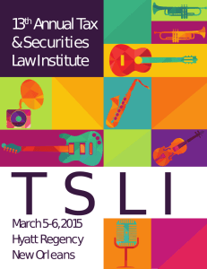 T S L I 13 Annual Tax &amp; Securities