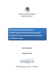 Understanding the initial impact of Early Support and Key Working training