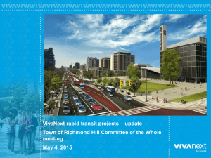 – update VivaNext rapid transit projects meeting