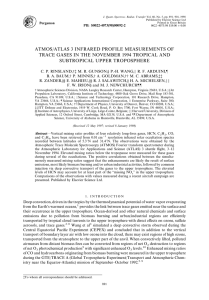 ATMOS/ATLAS 3 INFRARED PROFILE MEASUREMENTS OF SUBTROPICAL UPPER TROPOSPHERE
