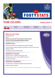 TEAM COLOURS Activity Sheet 3 What you will need: Activity focus