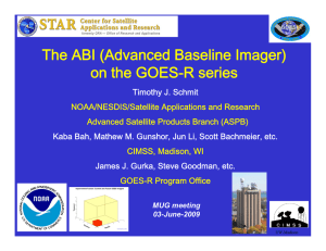 The ABI (Advanced Baseline Imager) on the GOES-R series