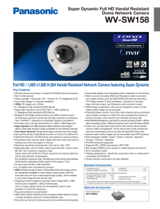 WV-SW158 Super Dynamic Super Dynamic Full HD Vandal Resistant Dome Network Camera