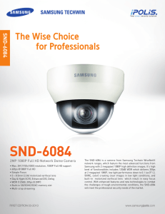 SND-6084 The Wise Choice for Professionals 2MP 1080P Full HD Network Dome Camera