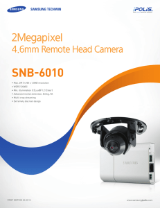 SNB-6010 2Megapixel 4.6mm Remote Head Camera