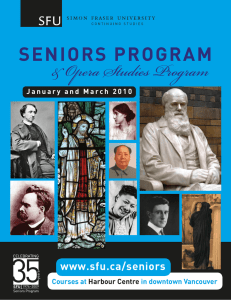&amp; Opera Studies Program seniors program January– april 2009