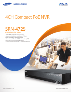 SRN-472S 4CH Compact PoE NVR 4CH NVR with PoE Switch
