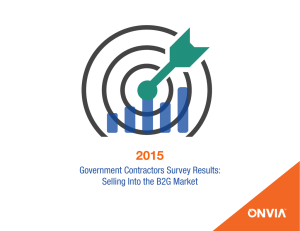 2015 Government Contractors Survey Results: Selling Into the B2G Market Written by: