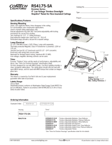 RS4175-SA Envision Series 4&#34; Low Voltage Trimless Downlight StopAire