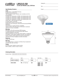 LR5210.5D 10.5W LED PAR30S Lamp, E26 Base