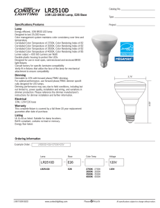 LR2510D 10W LED BR30 Lamp, E26 Base