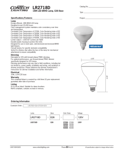 LR2718D 18W LED BR40 Lamp, E26 Base
