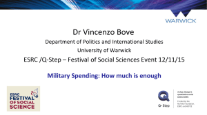 Dr Vincenzo Bove  Military Spending: How much is enough