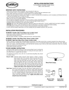 INSTALLATION INSTRUCTIONS For Incandescent Stemlight Pendant Series: CM12, CA12 and CA16