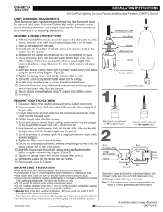 For ConTech Lighting Compact Fluorescent Dimmable Pendants (CMCFPL Series)